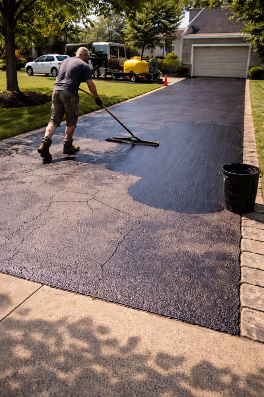 Blacktop Driveway Sealing in Greenville, SC