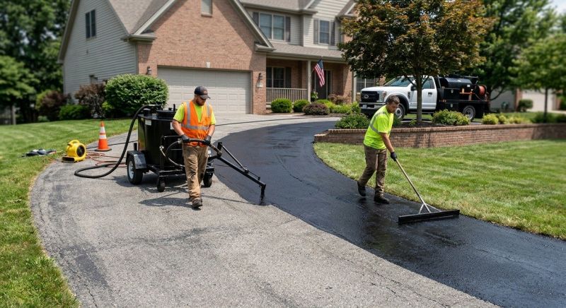 Hot Tar Driveway Sealing in Fort Collins, CO